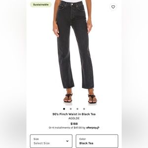 Agolde 90s Pinch Waist Black Tea